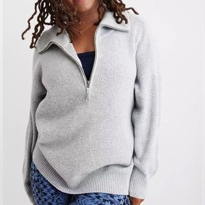 Aerie CozyUp Waffle Quarter Zip Sweatshirt